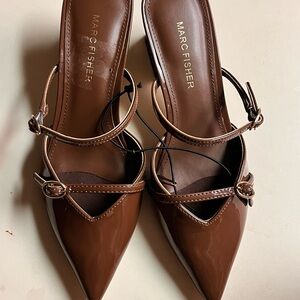 Marc Fisher Brown Pointed Toe Heels